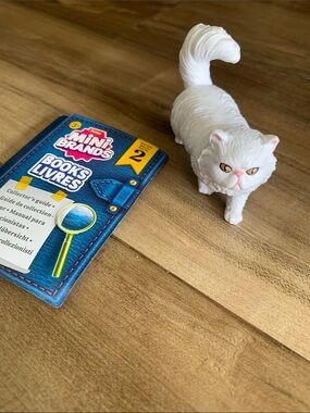 Mini Brands Books series 2  White Cat Figurine Toy - Collectible